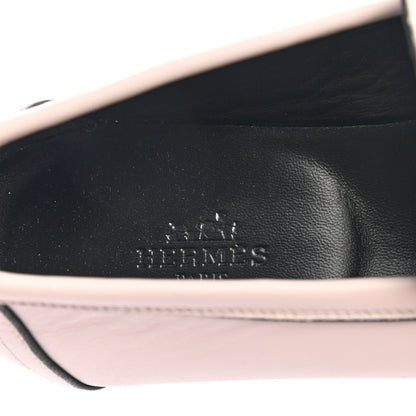 Hermes Calfskin Womens Paris Loafers 37 Rose Petale 7 of 10