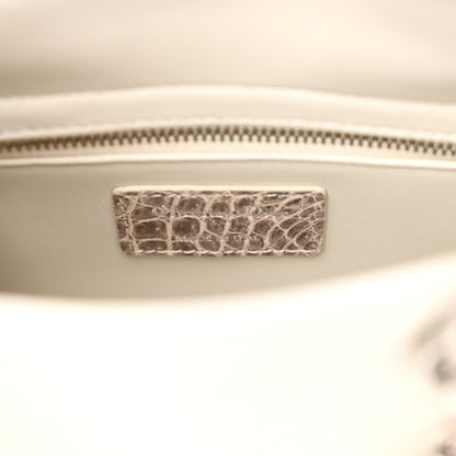 Christian Dior Niloticus Crocodile Himalaya Crystal Mini Lady Dior White 6 of 15