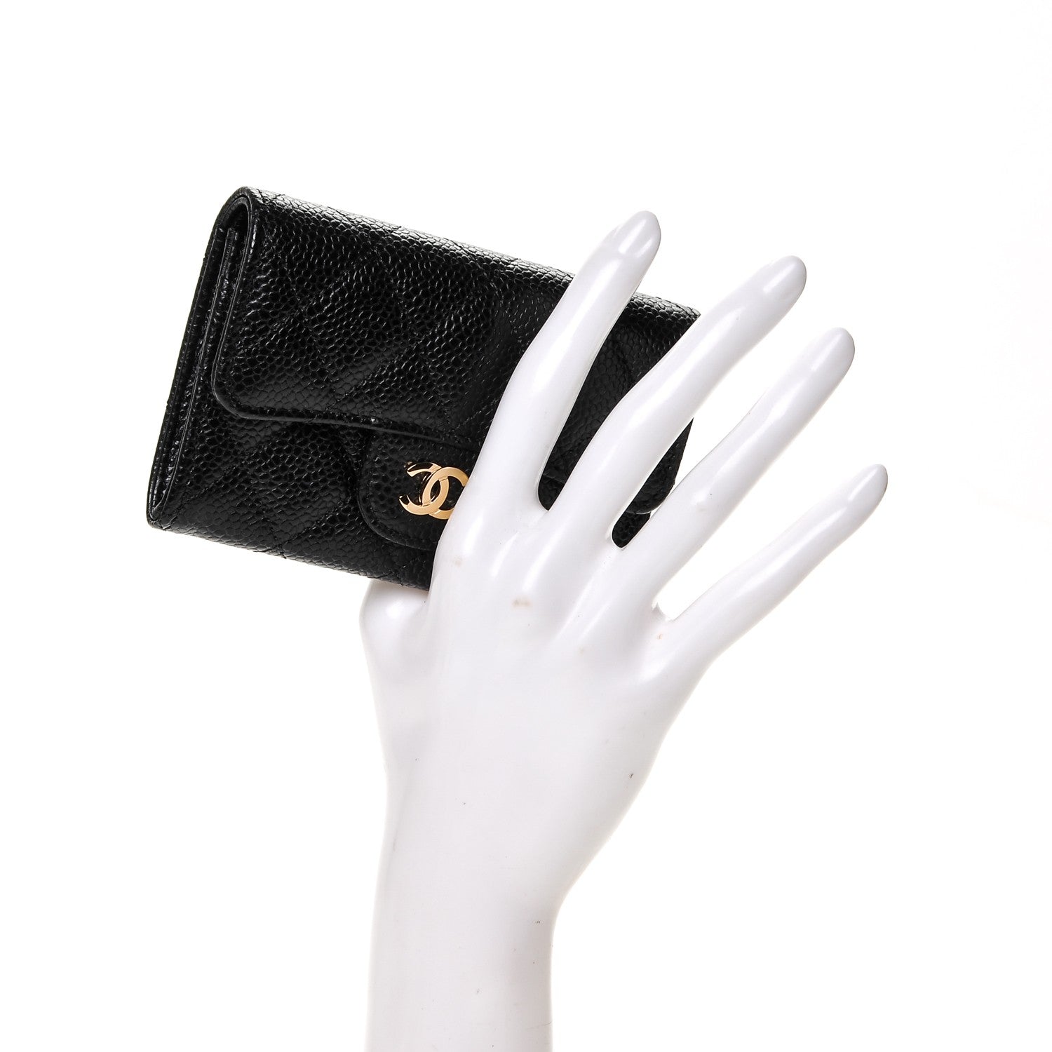 Chanel Caviar Quilted Flap Card Holder Black 2 of 7