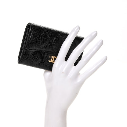 Chanel Caviar Quilted Flap Card Holder Black 2 of 7