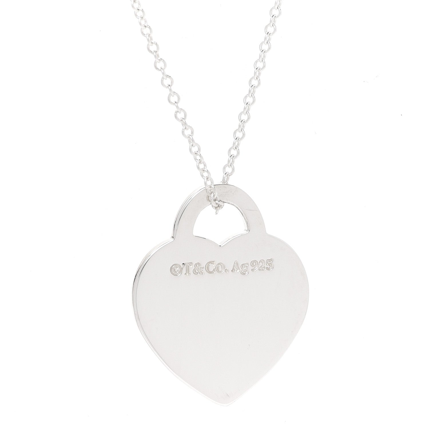 Tiffany Sterling Silver Small Return to Tiffany Heart Pendant Necklace 6 of 7