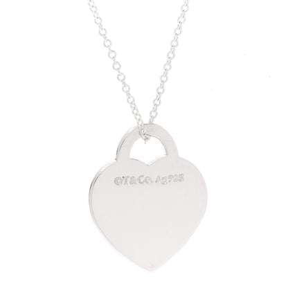 Tiffany Sterling Silver Small Return to Tiffany Heart Pendant Necklace 6 of 7