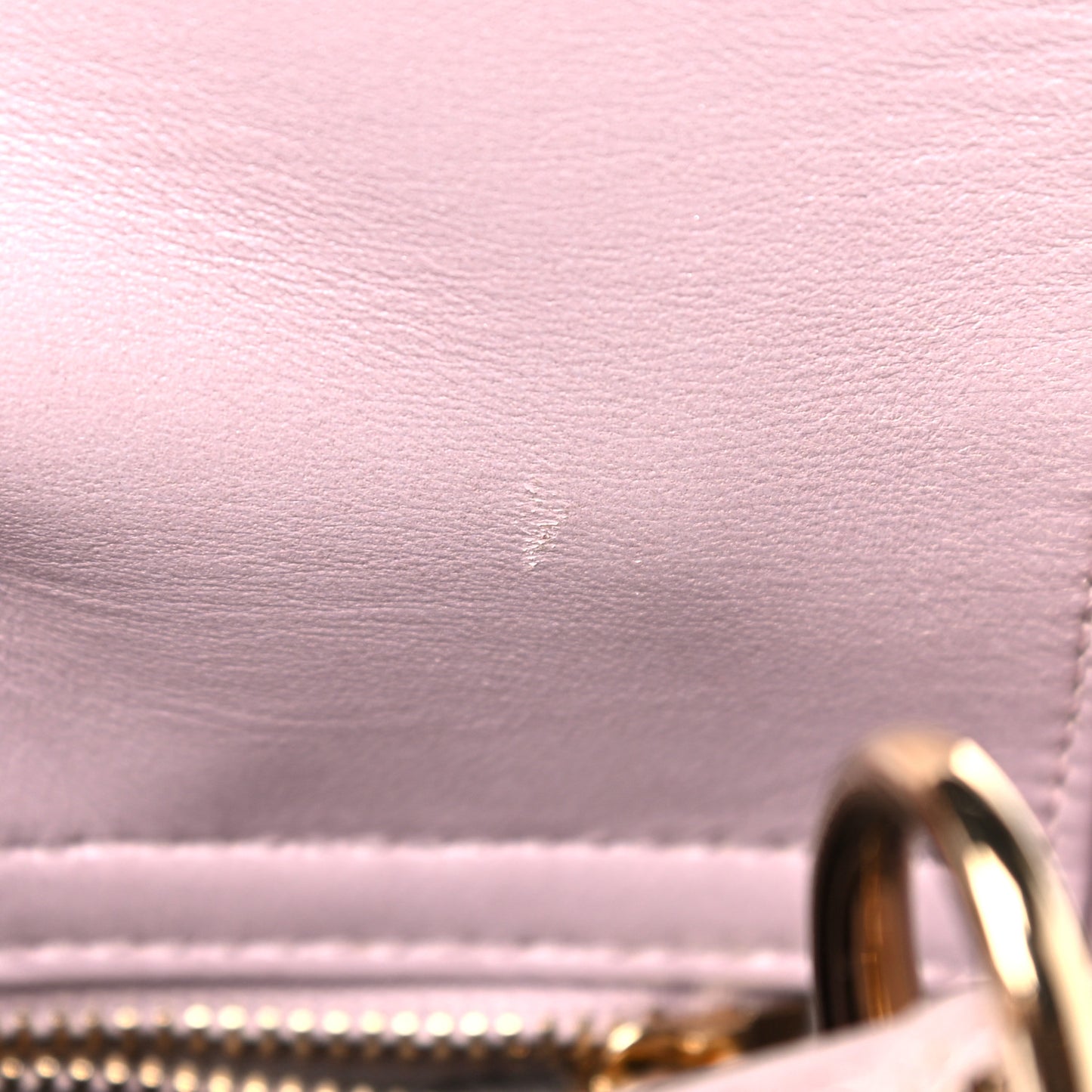 Metallic Lambskin Cannage Mini Lady Dior Lotus