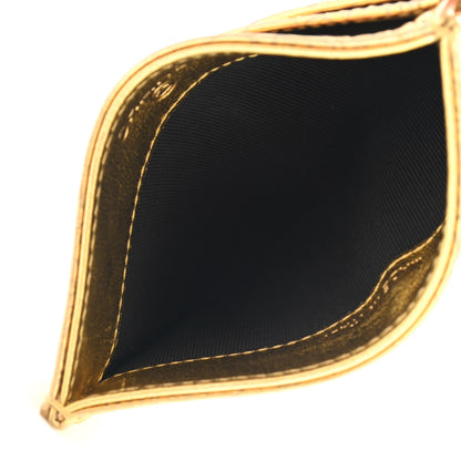 Chanel Metallic Calfskin Crocodile Embossed Cocodile Card Holder Gold 5 of 8