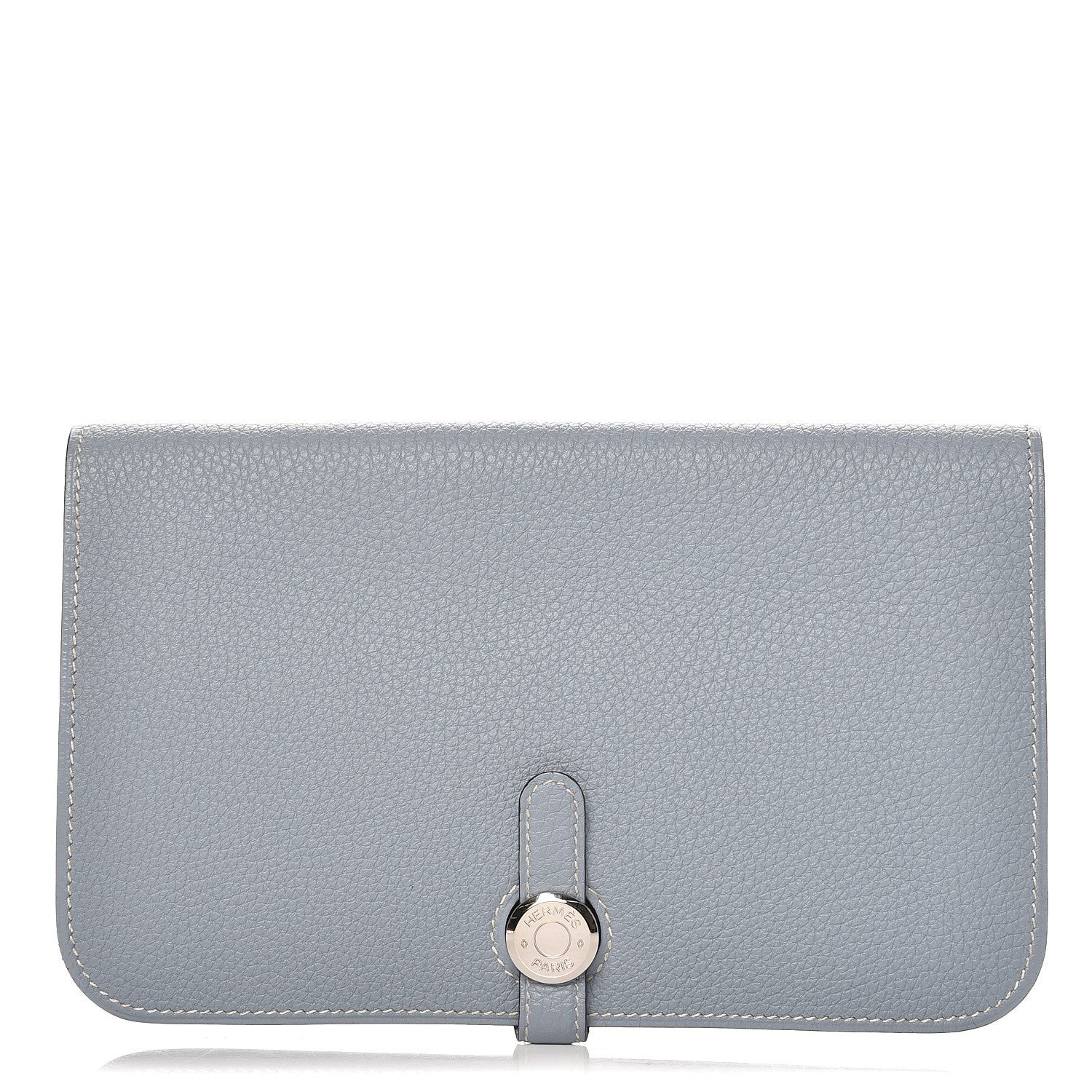 Hermes Togo Dogon Duo Wallet Bleu Lin 1 of 9
