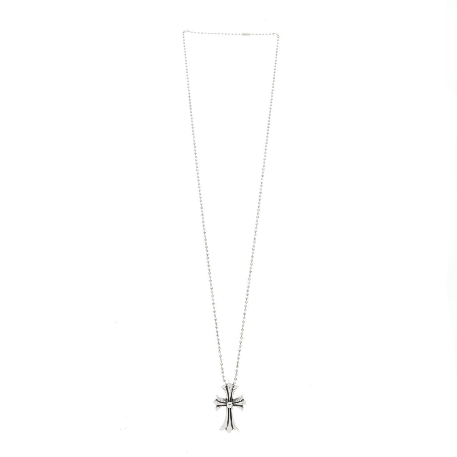 Chrome Hearts Sterling Silver Cross Pendant Necklace 1679095