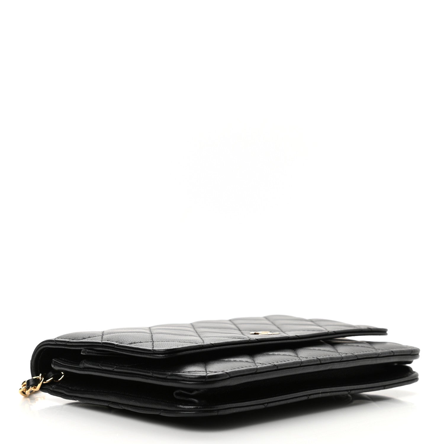Chanel Lambskin Quilted Wallet On Chain WOC Black 4 of 12