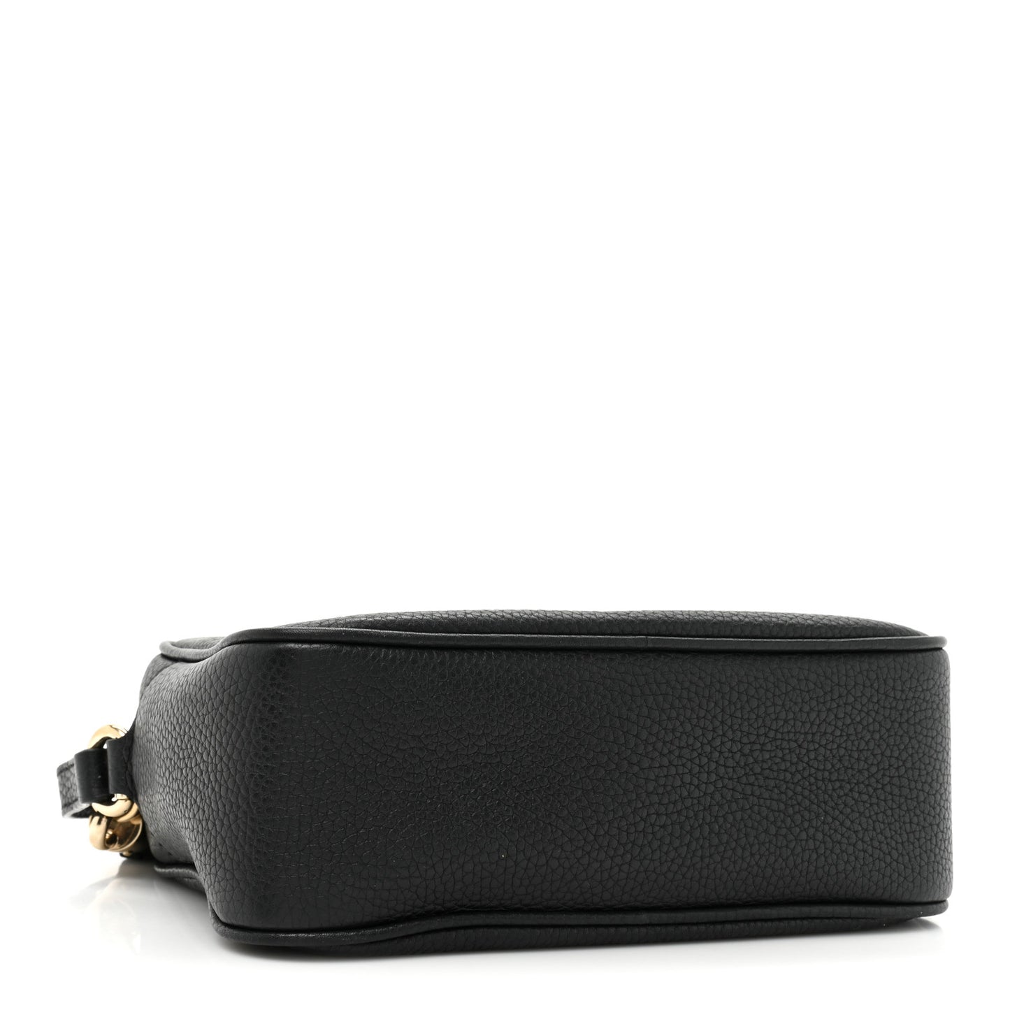 Pebbled Calfskin Small Soho Disco Bag Black