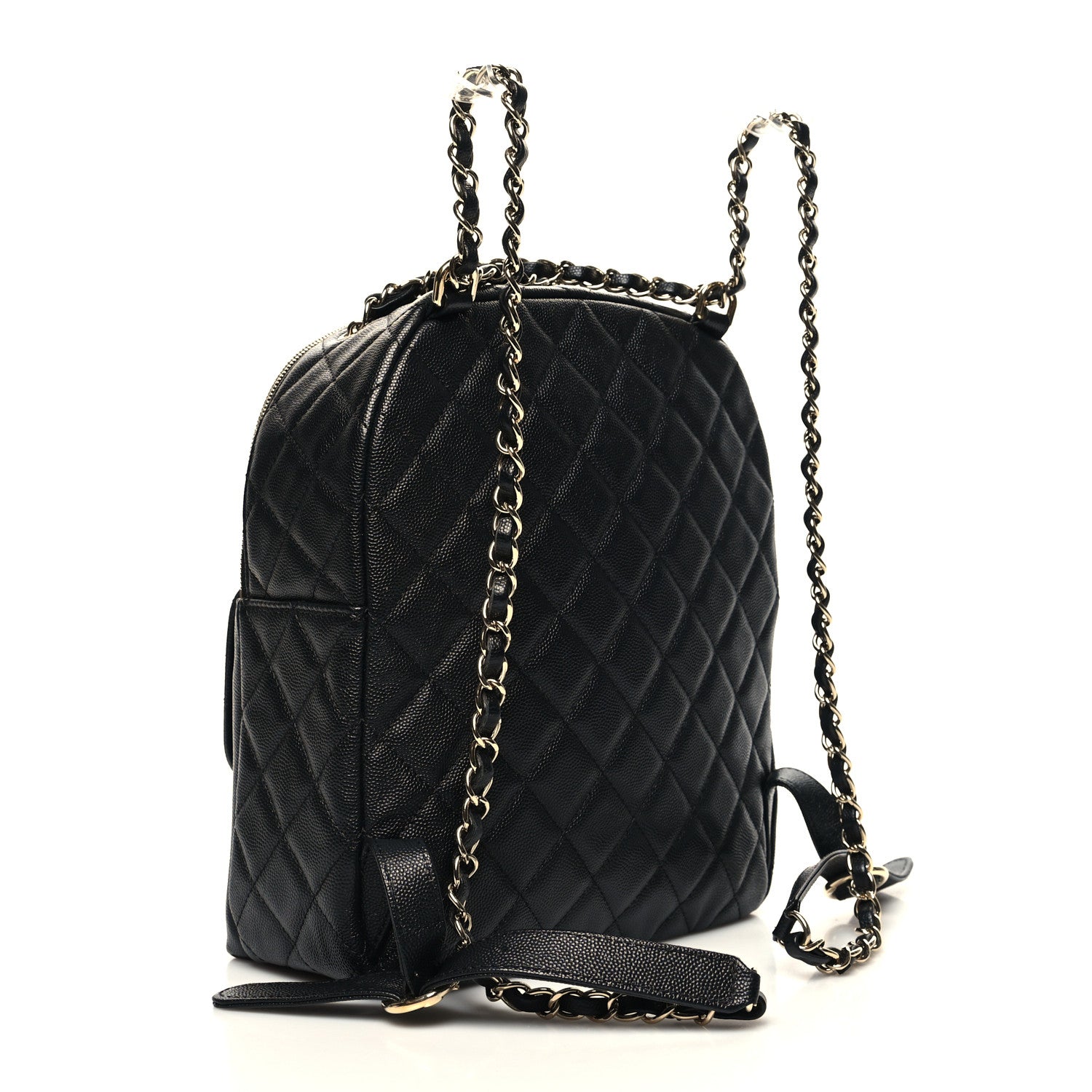 Chanel Caviar Quilted Medium Zip Around Backpack Black 3 of 11