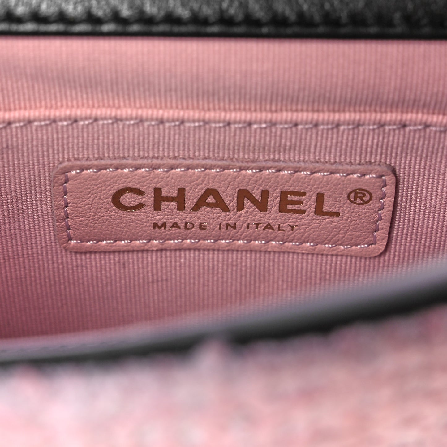 Tweed Braided Calfskin Mini My Own Frame Flap Pink Black