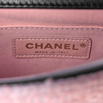 Chanel Tweed Braided Calfskin Mini My Own Frame Flap Pink Black 6 of 10