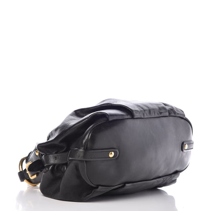 Prada Soft Calf Hobo Black 4 of 9