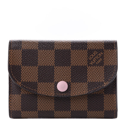 Louis Vuitton Damier Ebene Rosalie Coin Purse Rose Ballerine 1 of 11