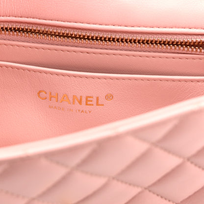 Chanel Lambskin Quilted Mini Rectangular Sweet Camellia Flap Light Pink 6 of 10