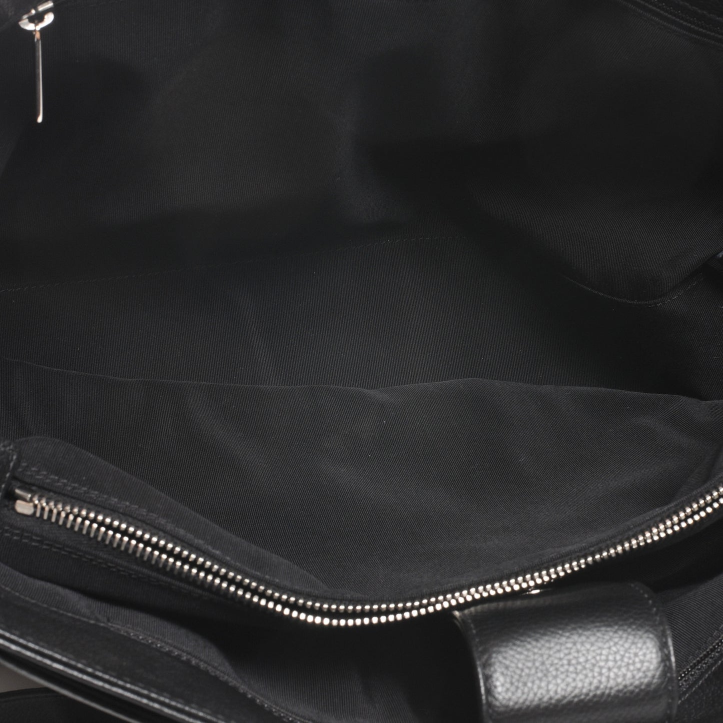 Calfskin Cerf Executive Shopper Tote Black