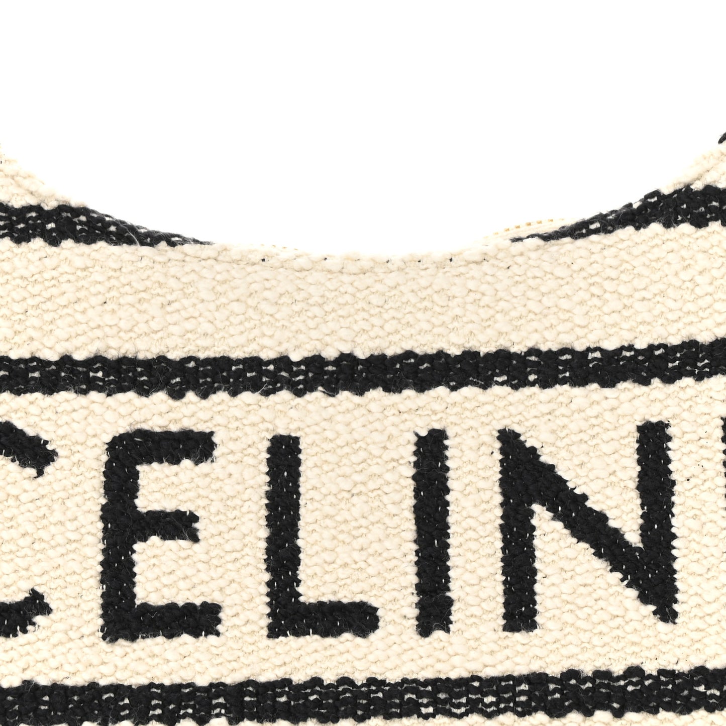 Textile Medium Ava Shoulder Bag White Black