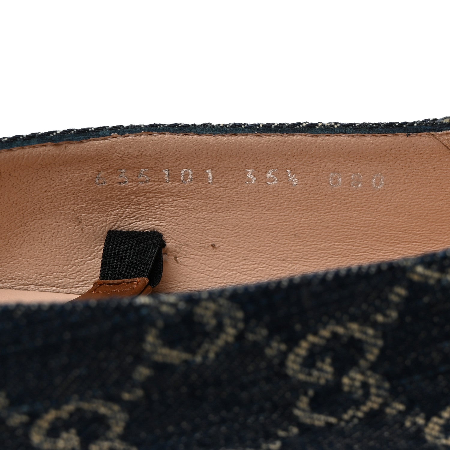 Gucci New Denim GG Monogram Nappa Deva Horsebit Chain Embellished Flats 35.5 Blue Tea Cuir Epilog 7 of 9