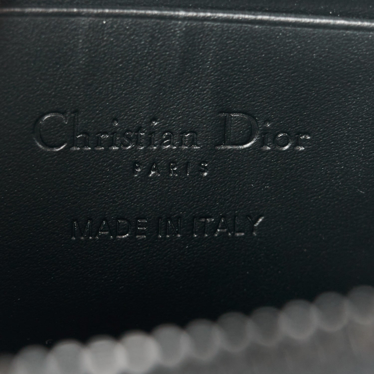 Christian Dior Calfskin Cannage Diamond Cannage Phone Holder Black 6 of 10