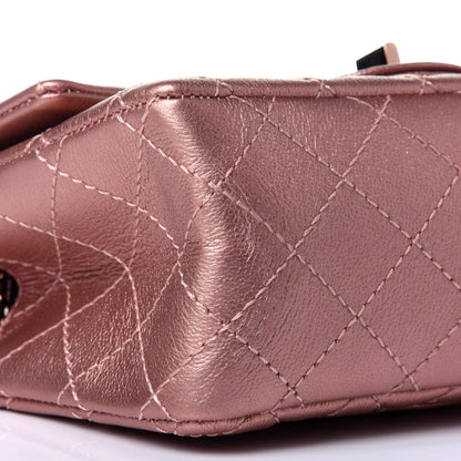 Chanel Metallic Grained Calfskin Quilted 2.55 Reissue Mini Flap Copper Pink 8 of 11