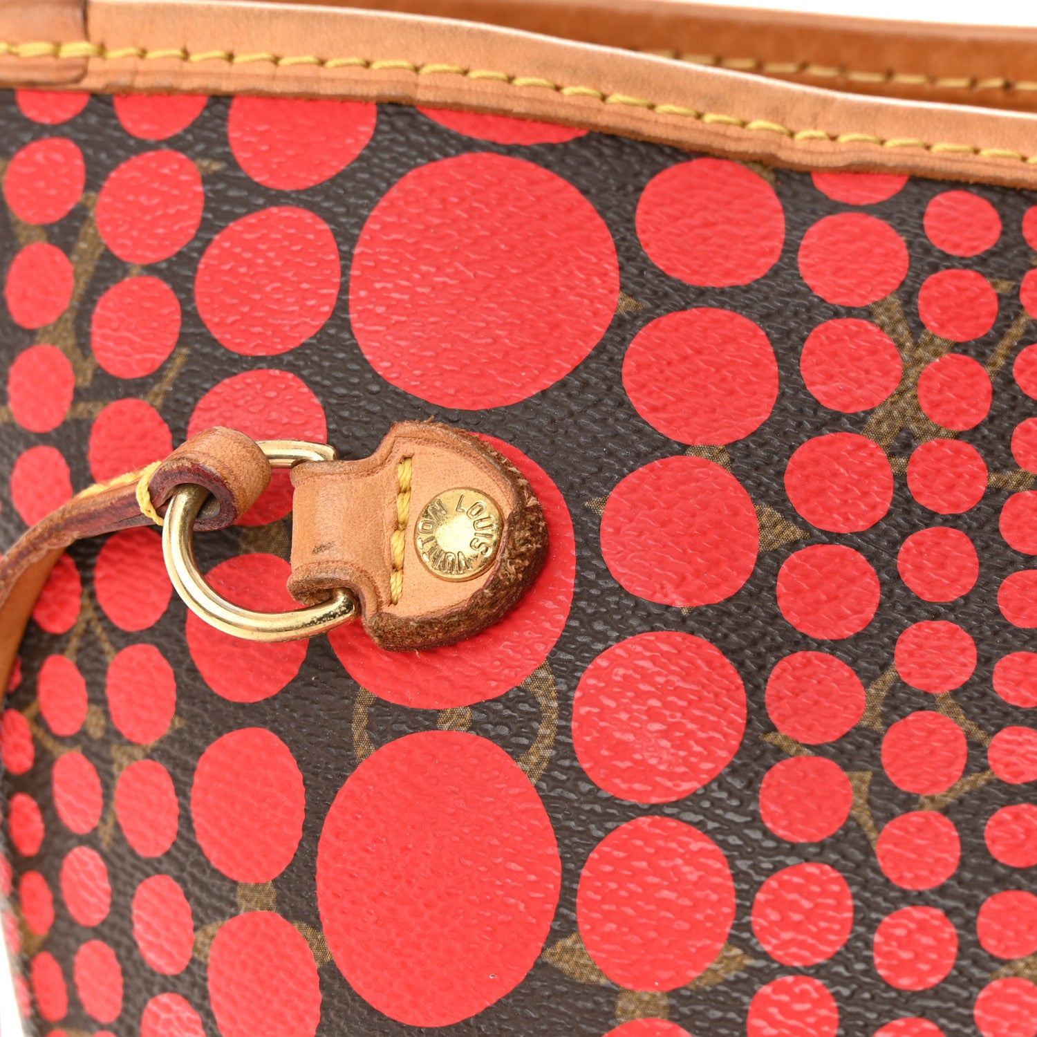 Louis Vuitton Monogram Kusama Waves Neverfull MM Red 16 of 24