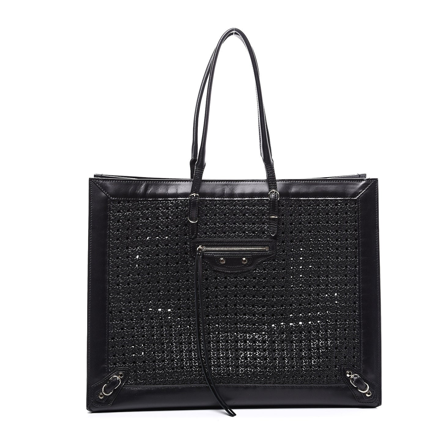 Veau Papier Woven A4 Tote Black