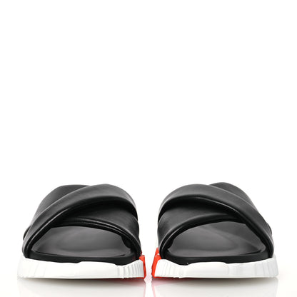 Hermes Nappa Womens Infra Sandals 39.5 Black 2 of 11