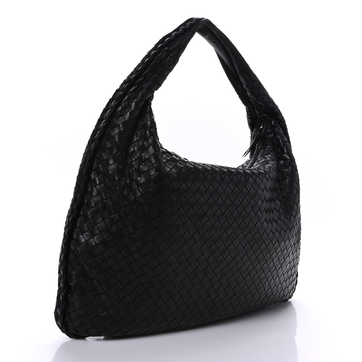 Nappa Intrecciato Large Veneta Hobo Black