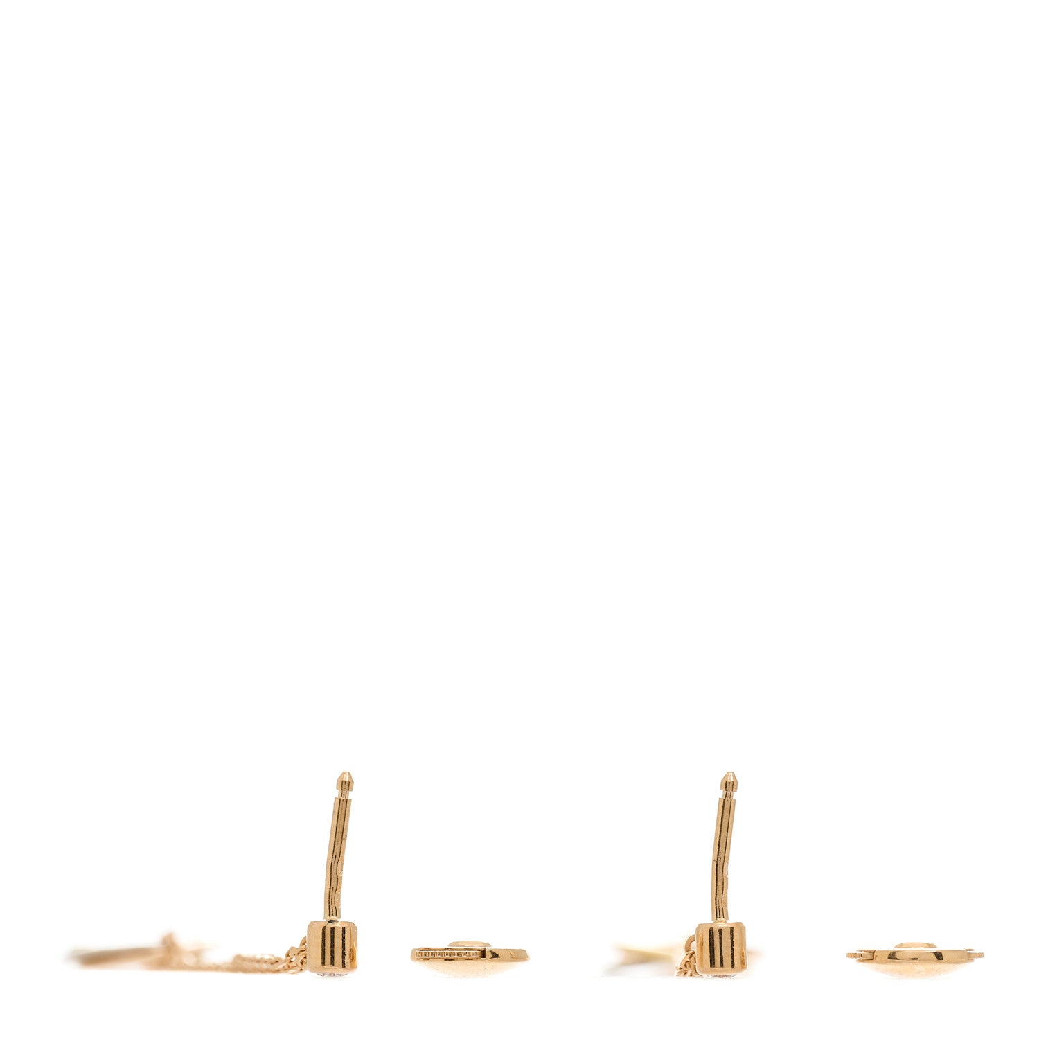 Cartier 18K Pink Yellow White Gold Diamond Small Trinity Drop Earrings 3 of 4