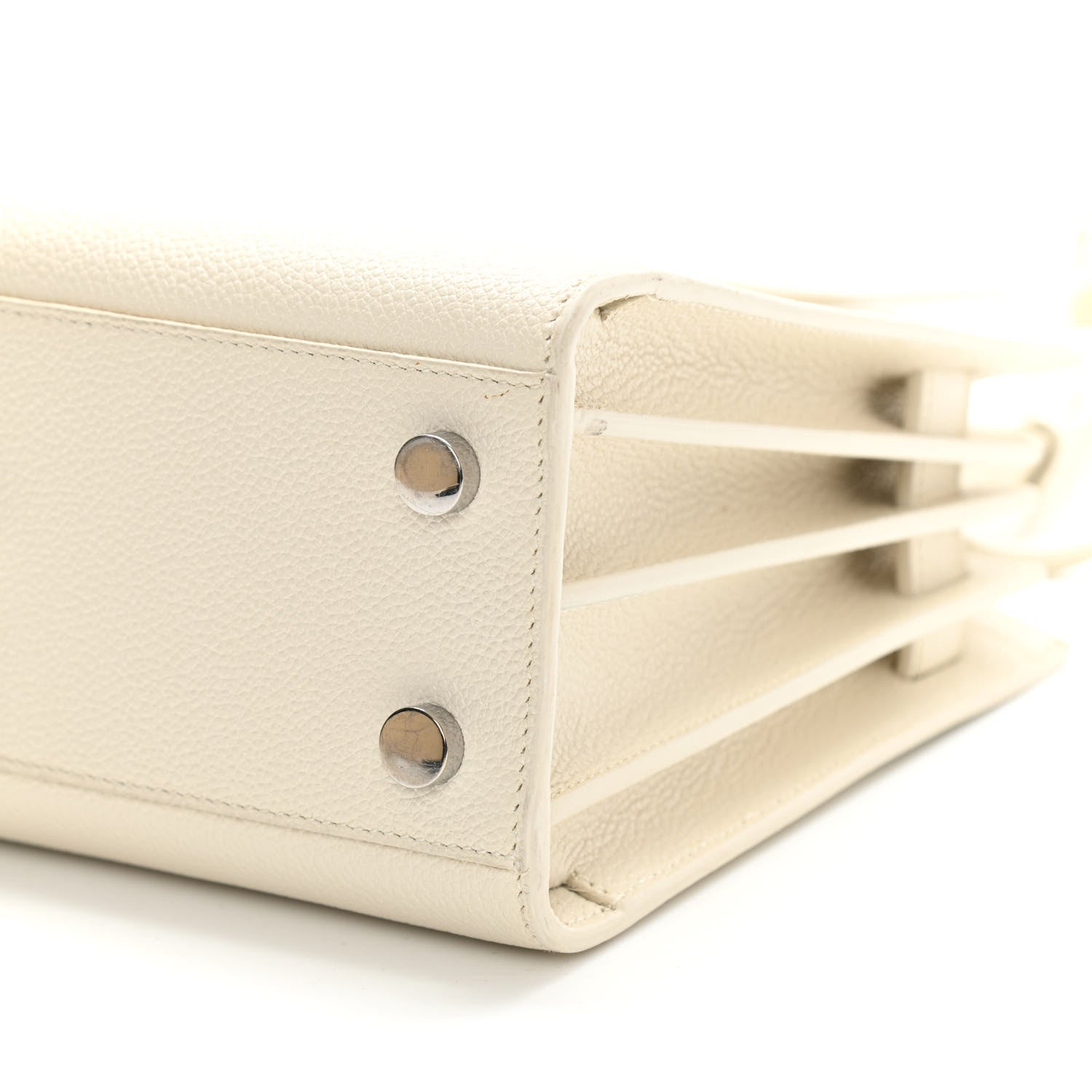 Saint Laurent Grained Calfskin Nano Sac de Jour Dove White 10 of 13
