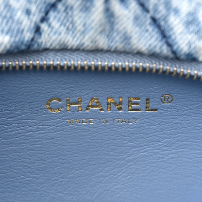 Chanel Washed Denim Quilted Mini Bow Bag Blue 6 of 12