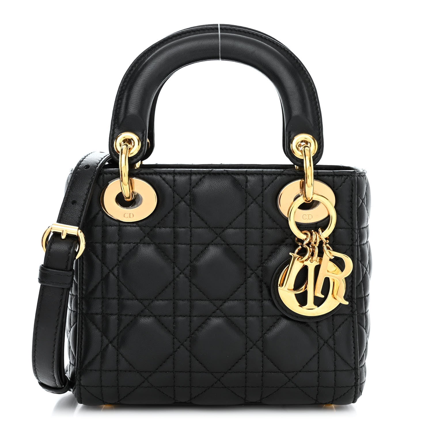 Christian Dior Lambskin Cannage Mini Lady Dior Black 1 of 11