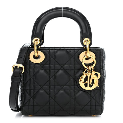 Christian Dior Lambskin Cannage Mini Lady Dior Black 1 of 11