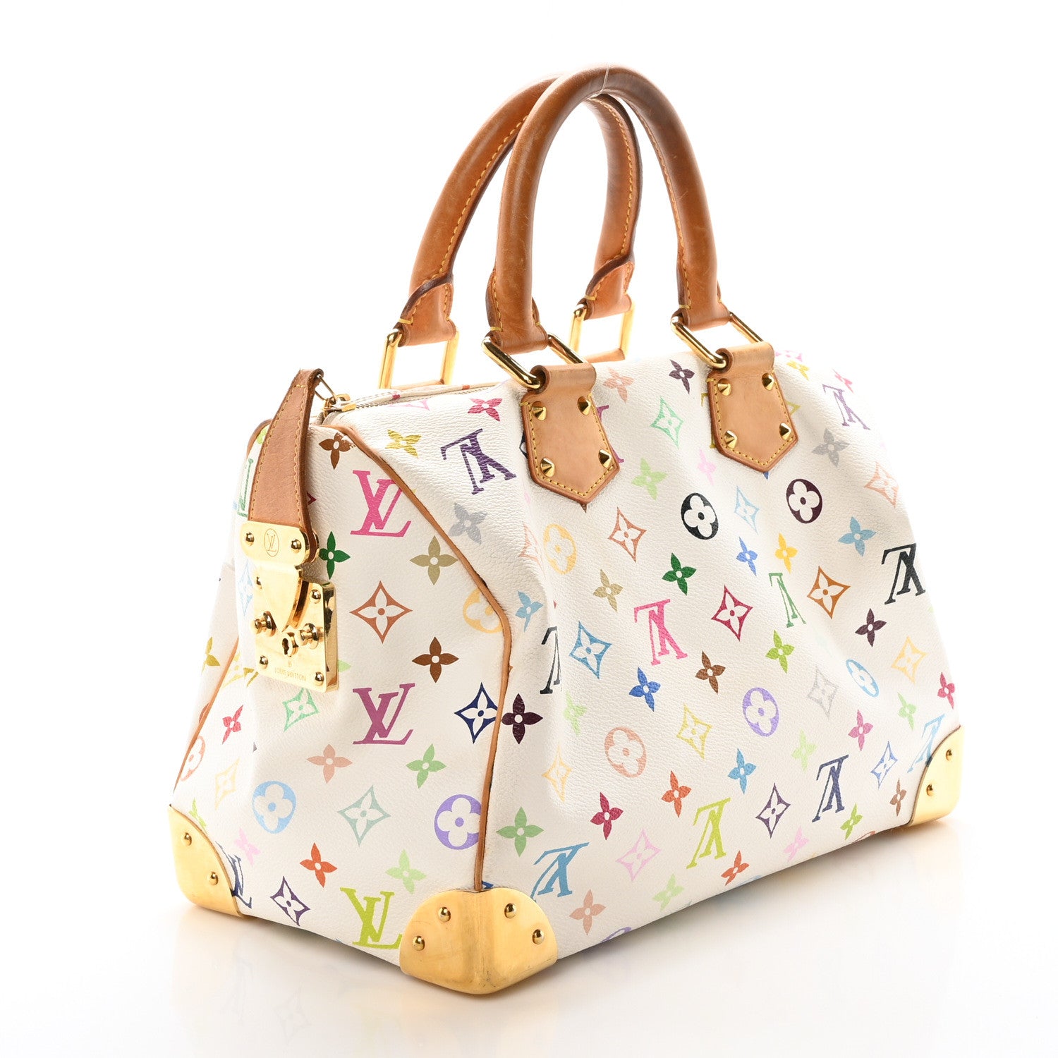 Louis Vuitton Monogram Multicolor Speedy 30 White 3 of 9