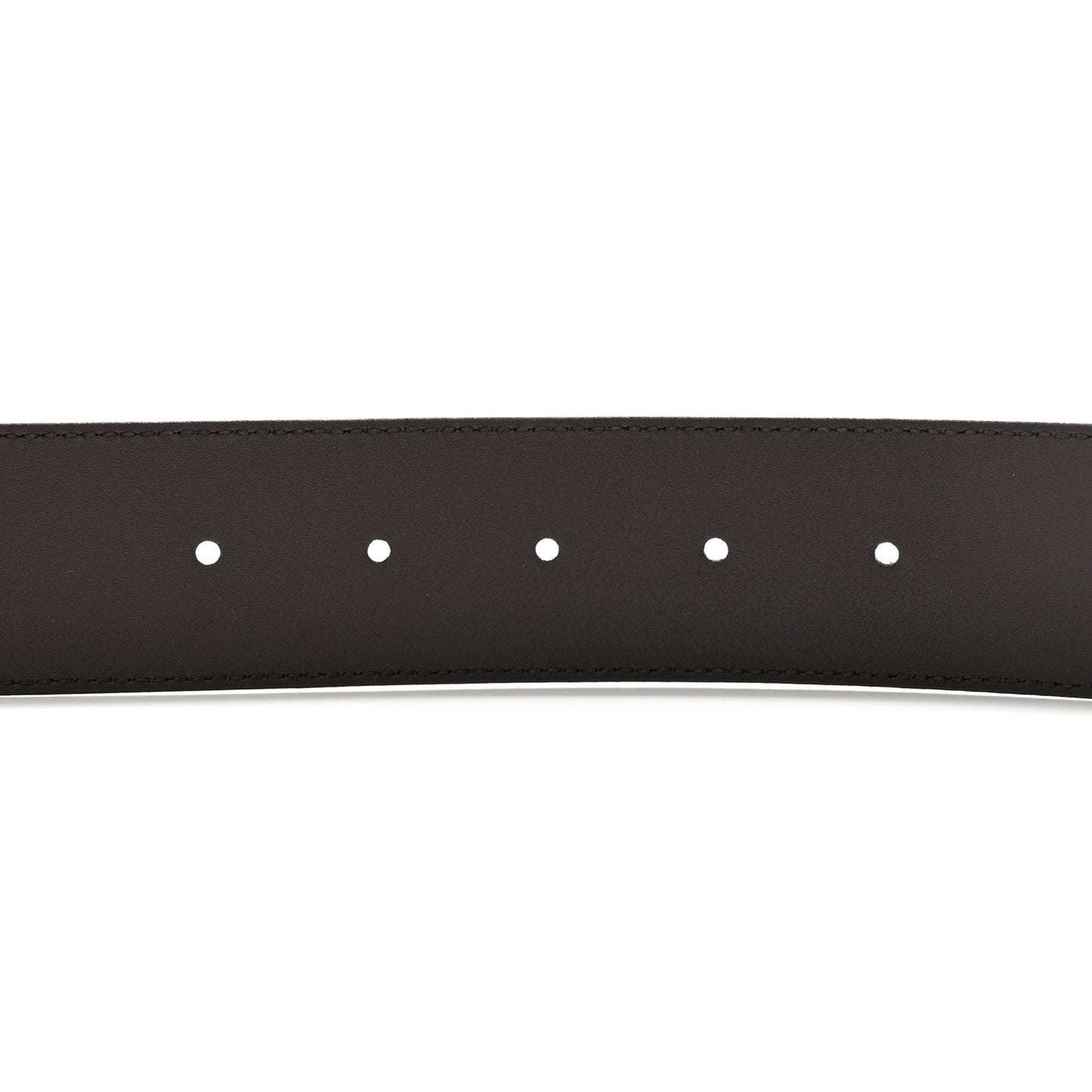 Textured Dollar Calfskin Double G 40mm Belt 80 32 Dark Cocoa