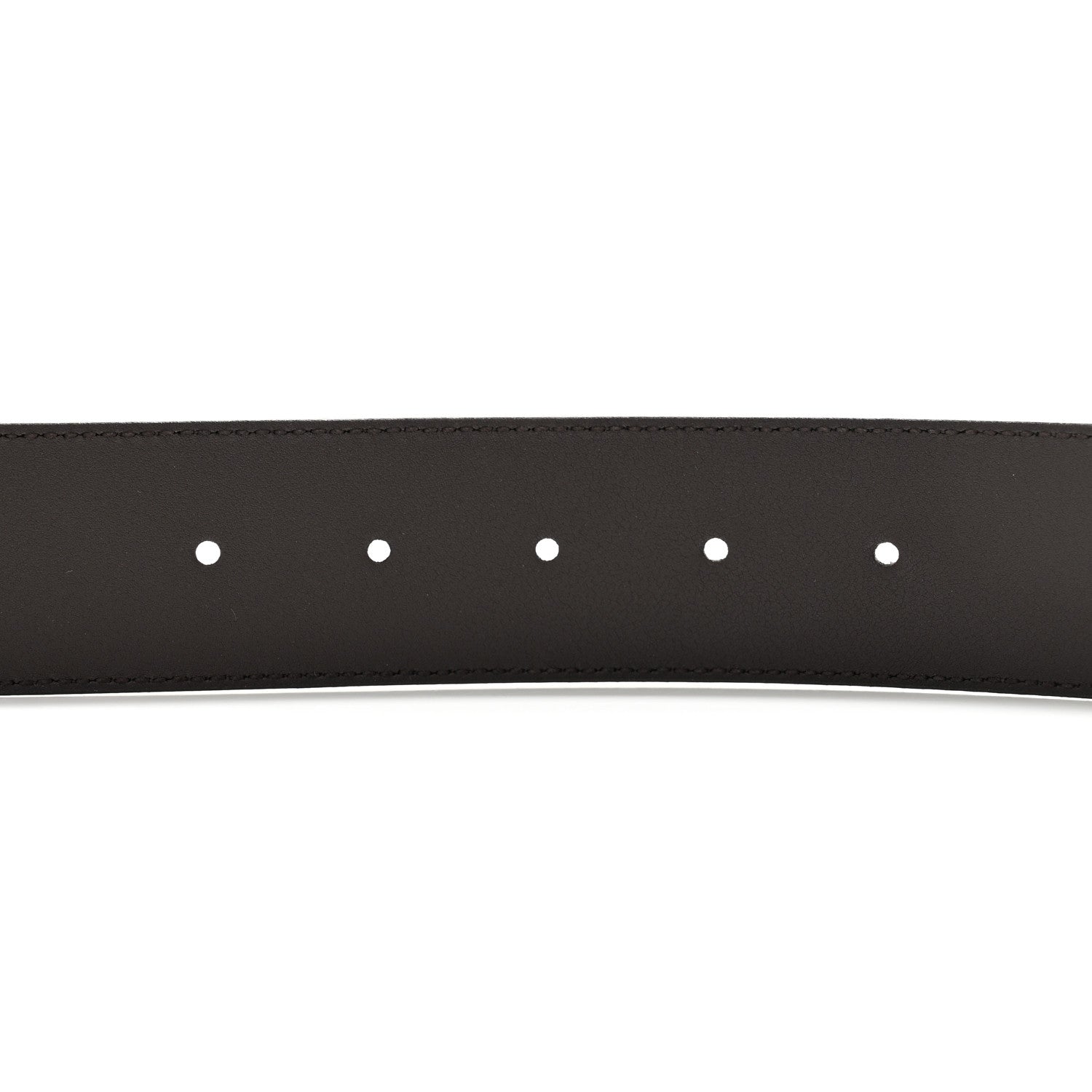 Gucci Textured Dollar Calfskin Double G 40mm Belt 80 32 Dark Cocoa 3 of 8