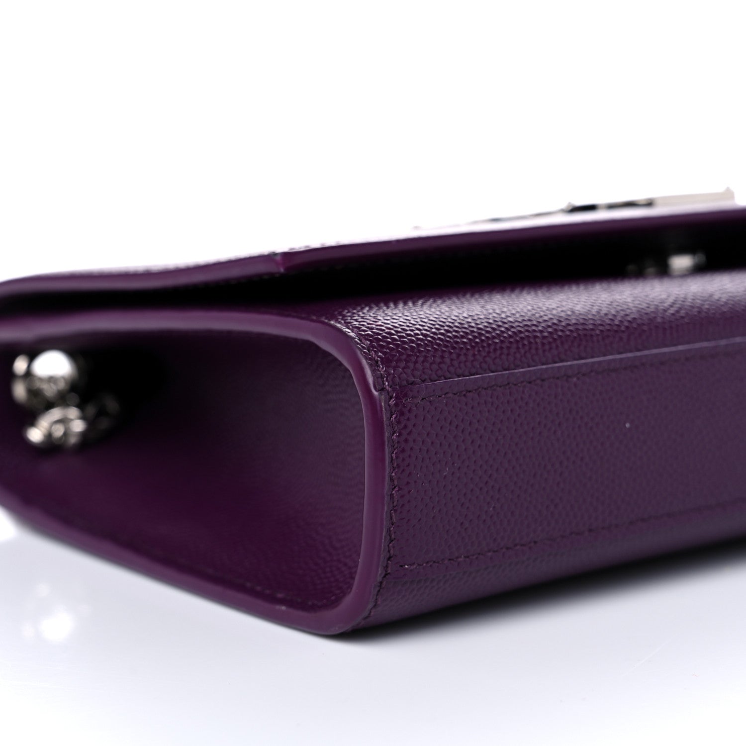 Saint Laurent Grain De Poudre Small Monogram Kate Satchel Lilac 8 of 12