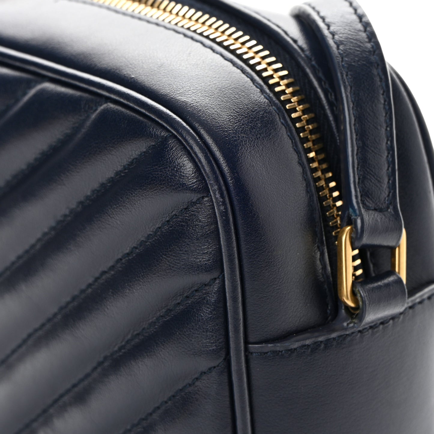 Calfskin Matelasse Monogram Lou Camera Bag Deep Marine