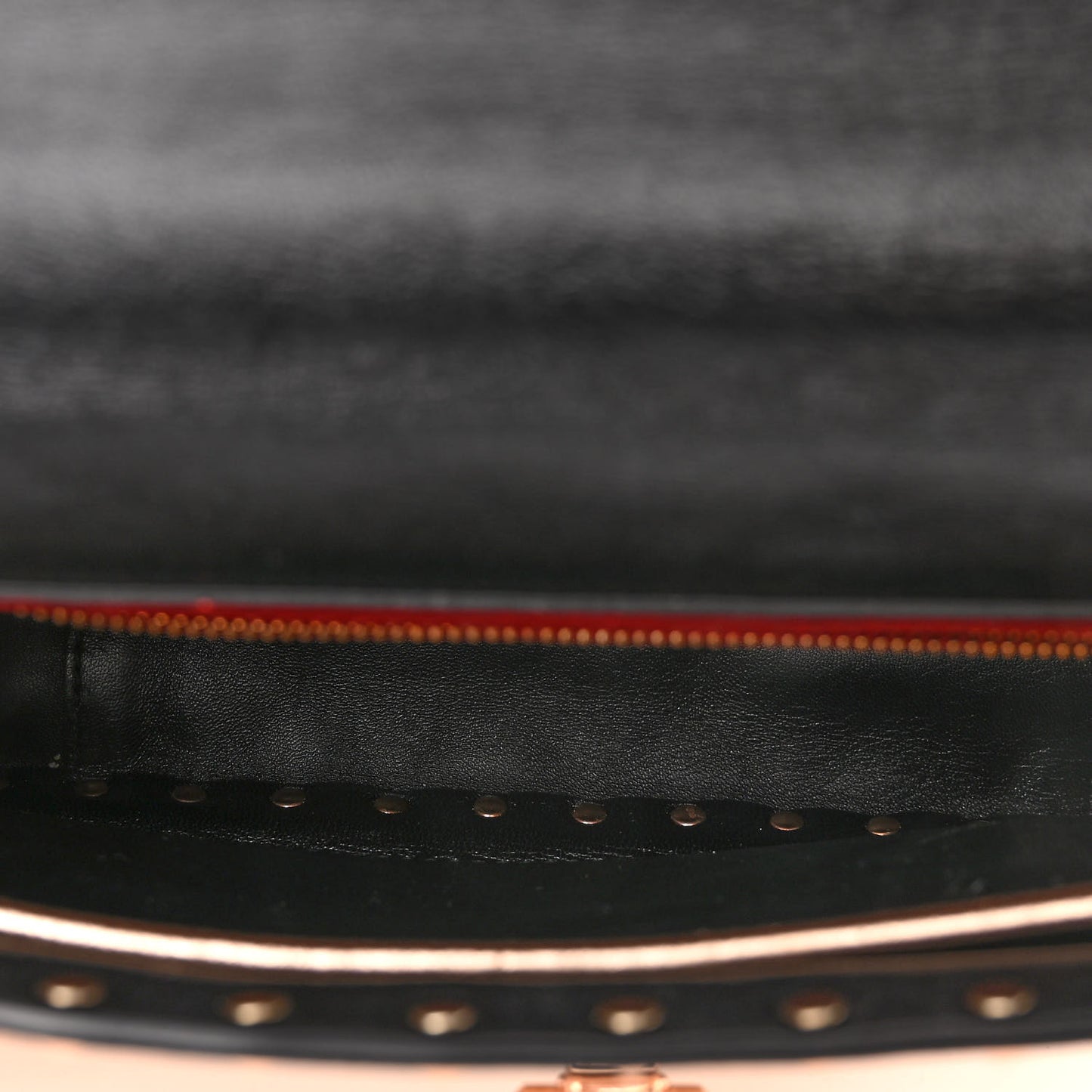 Metallic Nappa Medium Rockstud Spike Shoulder Bag Rame