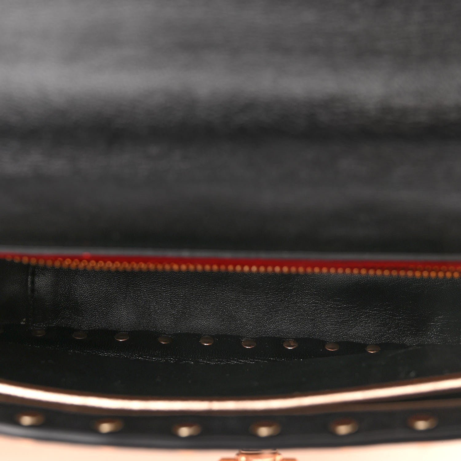 Valentino Garavani Metallic Nappa Medium Rockstud Spike Shoulder Bag Rame 5 of 11