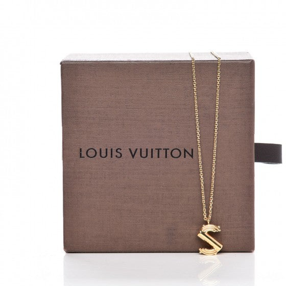 LV And Me Letter S Necklace Gold