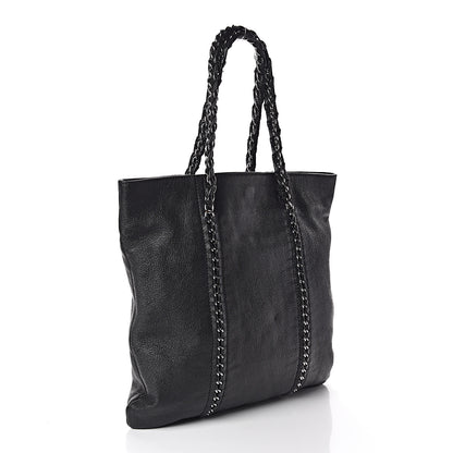 Chanel Deerskin Luxe Ligne North South Tote Black 3 of 10