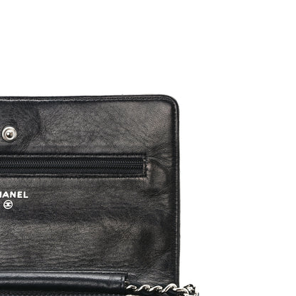 Chanel Lambskin Quilted Wallet On Chain WOC Black 14 of 14