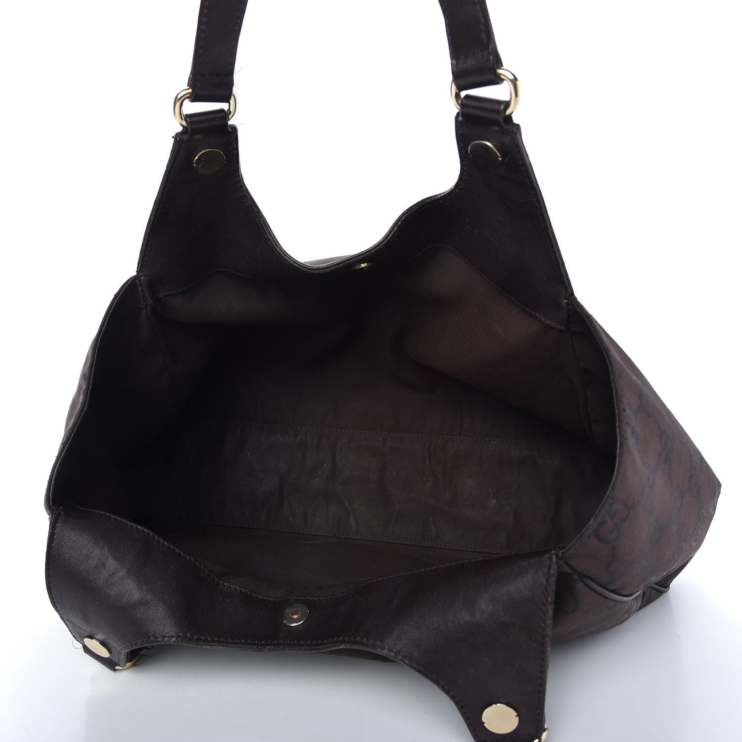 Gucci Nylon Monogram Charmy Shoulder Bag Dark Brown 5 of 10