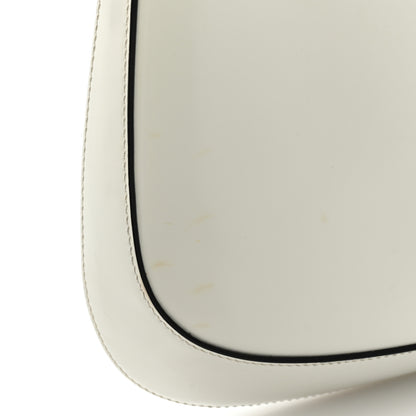 Prada Spazzolato Cleo Shoulder Bag White Black 10 of 11