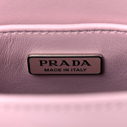 Prada Spazzolato Triangle Small Double Handle Crossbody Tote Alabastro 3 of 10