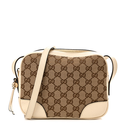 Gucci Monogram Dollar Calfskin Mini Bree Messenger Bag Beige Ebony Avoire 1 of 10