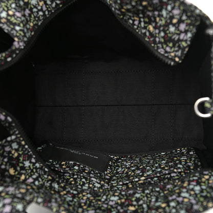 Marc Jacobs Cotton Canvas Floral Print Medium The Traveler Tote Bag Black 5 of 10