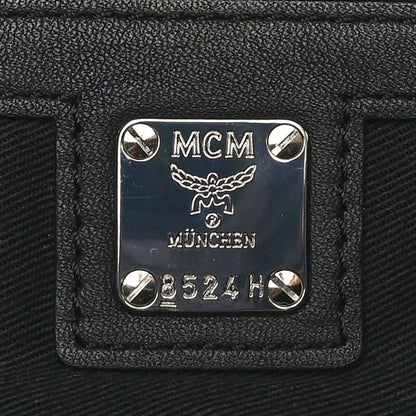MCM Calfskin Ottomar Monogram Fursten Belt Bag Black 6 of 9