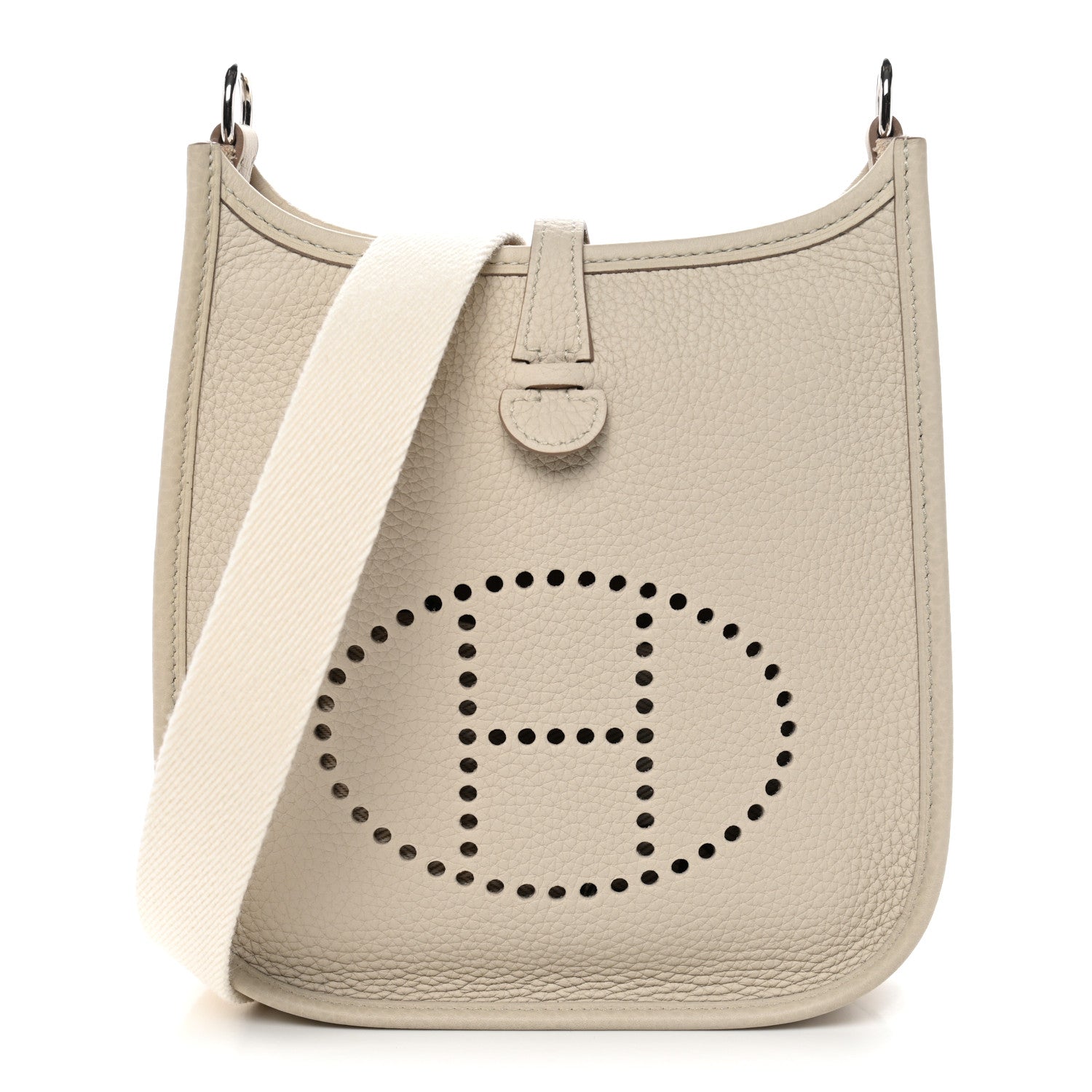 Hermes Taurillon Clemence Amazone Evelyne TPM Craie White 1 of 10