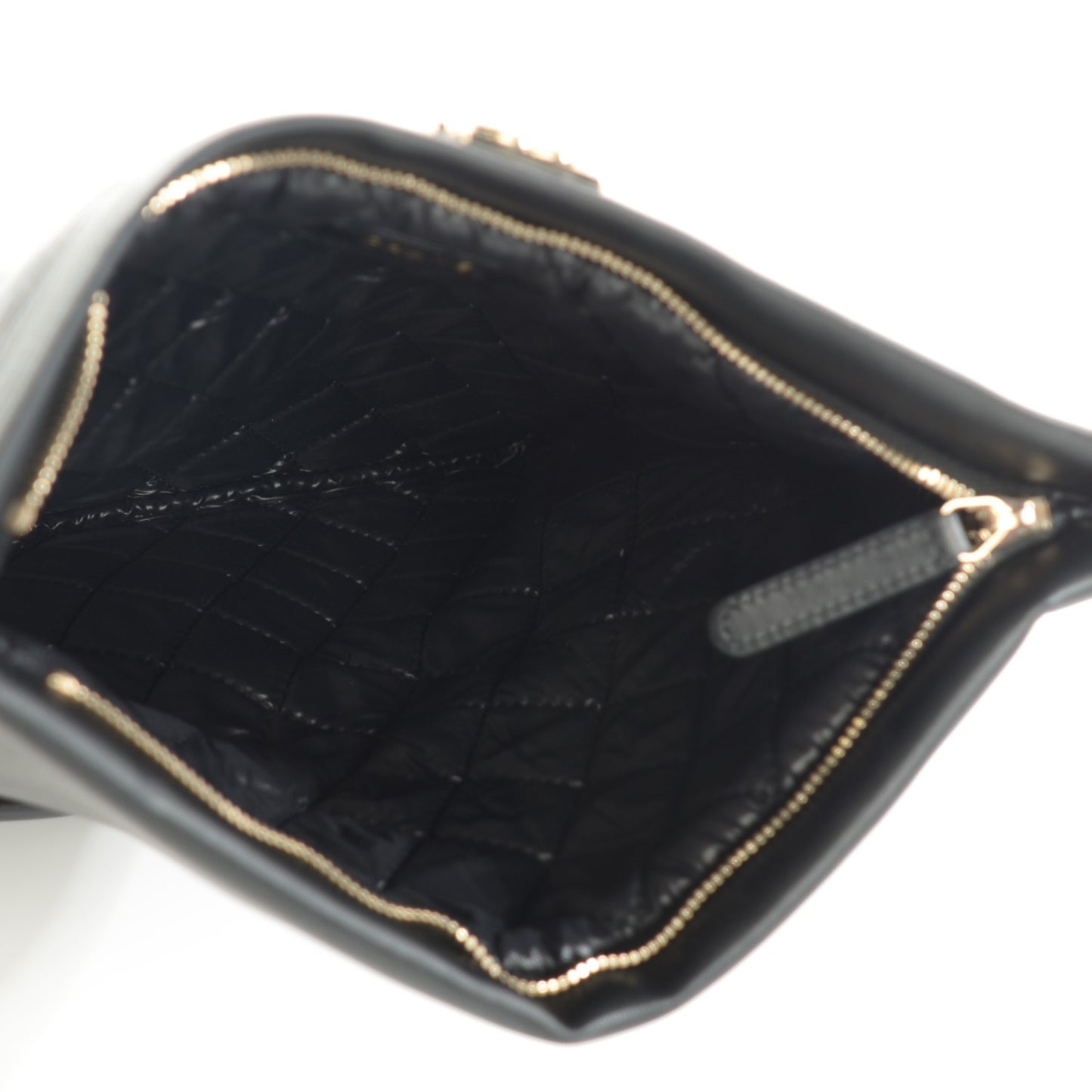 Lambskin Quilted Beauty CC Boy Clutch Black